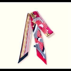 Twill Scarves / Multifunction skinny scarf for handbag